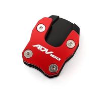 Béquille Pied Béquille De Moto pour ADV160 2024- Extension De Béquille Latérale, Plaque De Support Antidérapante, Élargisseur De Repose-Pieds Agrandir Pad(Rouge)