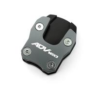 Béquille Pied Béquille De Moto pour ADV160 2024- Extension De Béquille Latérale, Plaque De Support Antidérapante, Élargisseur De Repose-Pieds Agrandir Pad(Titane)