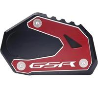Béquille Pied Béquille De Moto pour Suzuki GSR 750 2011-2016 Support De Béquille Élargi Agrandir Pad(Rouge)