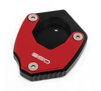 Béquille Pied Plaque Protection Béquille Latérale De Moto pour Kawasaki pour Versys 650 pour Vulcan 650 S 2010-2021 Extension De Support De Béquille Agrandir Pad(Rouge 2)