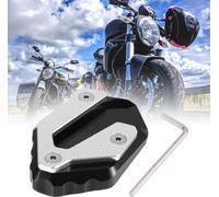 Béquille Plaque Stationnement Support Côté Support Coussin pour Moto Noir
