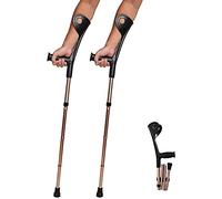 Béquille Pliante Avant-bras Béquille Coude Béquilles Pliable Ultraléger En Aluminium Assistance Hauteur Réglable (100-110) Cm Avec Poignée Confortable 2 Pièces