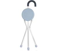 Béquille pliante avec siège, aide médicale, canne de marche légère à 3 pieds avec tabouret, béquilles pliantes en bois