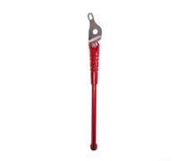 Béquille réglable à jambe unique pour vélos Brompton, pied de vélo en alliage d'aluminium anodisé, facile à installer pour modification de pièce (rouge)
