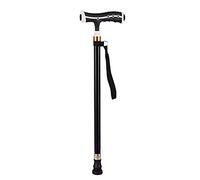 Béquille télescopique réglable en Hauteur avec lumière LED, Canne de Marche en Aluminium antidérapante, adaptée aux Personnes âgées, béquille 72-94 cm-11.19