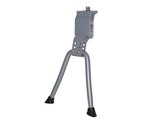 Bequille Velo Double Centrale p2r 24-28" renforce reglable alu Argent