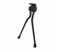 Bequille velo double centrale pletscher noire avec 2 pieds rabatable du meme cote longueur 320mm