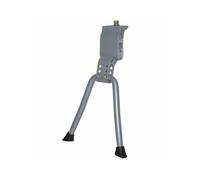 Béquille vélo - P2R - Double centrale - Réglable - Aluminium argenté 24-28""