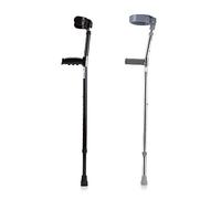 Béquilles, 2 pièces, béquilles d'avant-bras conçues for les personnes handicapées, marcheur confortable et sûr, béquille légère en alliage d'aluminium(Black)