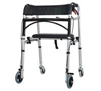 Béquilles auxiliaires en aluminium à quatre pieds pour rééducation - Double main courante en alliage pour personnes handicapées - 60 x 61 x 80 cm - Canne antidérapante avec hôpital