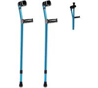 béquilles avant-bras, avec poignée confortable réglable pliable en métal, 2 pièces légères