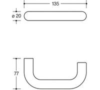 Béquilles doubles nylon C7 111FR noir 90 - HEWI - 111FR-90