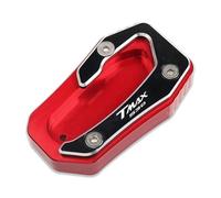 Béquilles Latérale Béquille De Moto pour Y&amaha TMAX 530 SX DX 2017-2020 Extension De Béquille Latérale, Plaque De Support Élargie Extension Pad(Rouge)