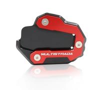 Béquilles Latérale Béquille Latérale pour Moto pour Ducati Multistrada 950 1100 1200GT 1260 1200/Enduro/Enduro Peak 1200S Plaque De Support D'extension Extension Pad(Rouge)