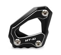 Béquilles Latérale Béquille Latérale pour Moto pour Y&amaha MT-10 FZ-10 R1M 2015-2023 Extension De Béquille, Plaque De Support, Coussinet Extension Pad(Noir 1)