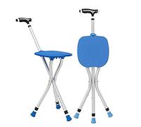 Béquilles pliables en aluminium léger avec siège pour personnes âgées, cannes de marche à double usage, supporte jusqu'à 100 kg, aide à la mobilité portable