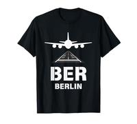 BER Airport Berlin, Allemagne Avion atterrissant sur Piste T-Shirt