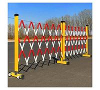 Ber de sécurité routière portable extensible - Barrière mobile rouge et blanc pour garages, écoles, centres commerciaux - 1 x 3,5 m solution de sécurité et de contrôle des foules en plein air