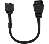 BERANMEY Câble adaptateur de ventilateur ARGB 3 broches 5 V vers RVB 4 broches, carte mère standard 5 V 3 broches ARGB convertit en RVB 4 broches pour ventilateur NZXT AER RVB, 15 cm