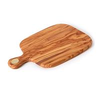 Berard 54600G, Planche à découper Racine en bois d'olivier avec manche, pour découpe et apéritif avec sac coton et cire d'entretien- 29 cm