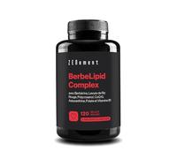 BerbeLipid Complex, avec Berbérine, Levure de Riz Rouge, Polycosanol, CoQ10, Astaxantine, Acide Folique et Vitamine B1, 120 Gélules Végétales | Végan, sans OGM | Zenement
