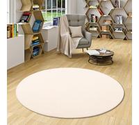 Berber- Tapis Naturel Rond - Laine - Blanc écru 4 Tailles Disponibles