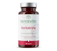 BERBERINE 600 mg | Forme Phytosomale Brevetée BERBEVIS® | Mieux Assimilée que les Extraits Classiques à 97% | Gestion du Poids et du SOPK | 60 Gélules | Sans Pipérine | Made in France | Terravita