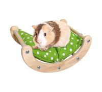 Berceau à bascule en bois pour petits animaux - Hamac portable et multifonctionnel pour hamsters bouclés furets dragons barbus lapins et chinchilla
