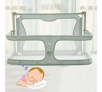Berceau Cododo,120x50cm,lit bébé avec Moustiquaire,Lit Cododo bebe,lit pliant bébé,cododo bebe,cododo kinderkraft,berceau portable, co-dormeur pour lit,Hauteur réglable des deux côtés ( Color : Light