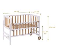 Berceau cododo Betty naturel et blanc (45 x 90 cm)