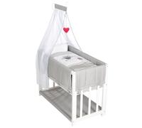 Berceau Cododo Complet Roba - Adam Et Eule - Blanc - Hauteur Réglable - Matelas Inclus Blanc