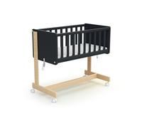 AT4 - Berceau cododo évolutif en bois CONFORT 40 x 80 cm| 86 x 58,5 x 80 cm | Matelas inclus 40x80x5cm | 4 roues multidirectionnelles | Facile à déplacer