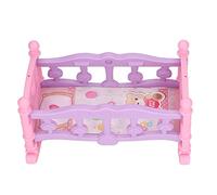 Berceau de Berceau de poupée - Lit bébé Miniature à l'échelle 1:12, Conception réaliste pour Le développement cognitif, matériau ABS Durable avec des Bords de sécurité, Parent