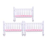 Berceau De Poupée En Plastique Pour Enfants, 3 Pièces, Modèle De Jouets, Maison De Jeu