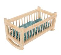 Small Foot Design Berceau de poupée Nature Bois haute qualité, literie surdimensionnée, 3+ Beige