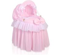 Berceau de poupée princesse rose - Disney Princesses - Avec Canopy en osier et bois