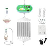 Berceau électrique à ressort pour bébé - Capacité de charge : 20 kg - Avec moteur - 7 ressorts suspendus - Balançoire électrique - Commande avec minuterie - Volume réglable - Vitesse réglable - Moteur