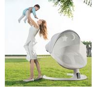 Berceau électrique bébé avec télécommande -3 positions (assis/inklé/allongé) -3 minuteurs - Pour nouveau-né à 12 mois -Jusqu'à 10kg