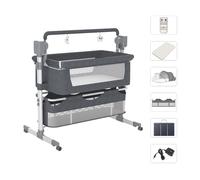 Berceau électrique Lit bebe - Magic ZC - Lit cododo multifonctionnel, Bluetooth avec musique, Balançoire à 5 vitesses - Gris