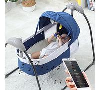Berceau électrique pour bébé - Balançoire automatique avec télécommande - Panier à bascule Bluetooth - 9 kg - 3 vitesses - Pour bébé entre 0 et 12 mois