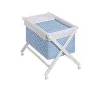Berceau en croix étoile bleu - INTERBABY - Bois massif - Pliable et stable