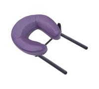 Berceau facial avec oreiller pour table de massage - Appui-tête réglable confortable et robuste - Support de tête de massage - Gris/violet