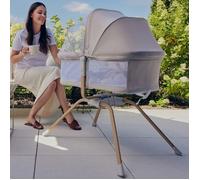Berceau Lit parapluie 3en1 LIONELO Malin Evo - Berceau et lit bebe - Jusqu'à 9kg - Avec matelas - Sac de transport - Bois