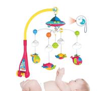 Berceau mobile avec de la musique, mobile musical pour berceau | Nursery Crib Musical Mobile Lights Projecteur Music Box | Décoration de lit pour bébé, accessoires de crèche pour filles garçons