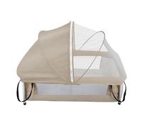 Berceau pliable avec moustiquaire-MENGDA-Nid de câlin- Voyage sans souci-Pour un usage domestique et en voyage-Beige