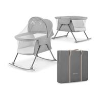 Berceau pliant 3 en 1 avec fonction lit de camping et bascule grey TU