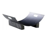 Berceau porte-bûches - Carlo Milano - Métal et bois - Noir - Rangement élégant - Design moderne