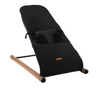 Berceau pour bébé Bouncer Nid pour bébé Balançoire pour bébé Housse lavable Fauteuil à bascule pour nourrisson sangle rembourrée, jersey noir bois acier, max. 9kg LxLxH 46x74x56 cm