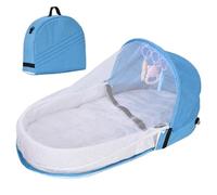 Berceau pour Nouveau-nés - Lit De Voyage Portable pour Bébé | Couffin De Voyage Pliable | Berceau Portable pour Bébé avec Jouets De Développement Et Filet Respirant | pour Bébés en Plein Air Voyage