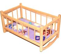 Berceau pour poupées avec matelas | Lit pour poupées | Berceau en bois jouet | Meubles pour poupées | Lit d'enfant pour jouer